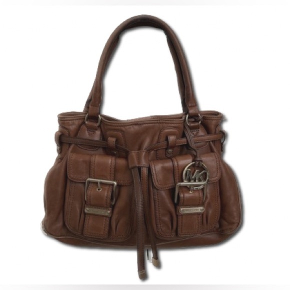 Vintage Michael Kors handbag in softest saddle brown leather with brass hardware - Picture 1 of 9